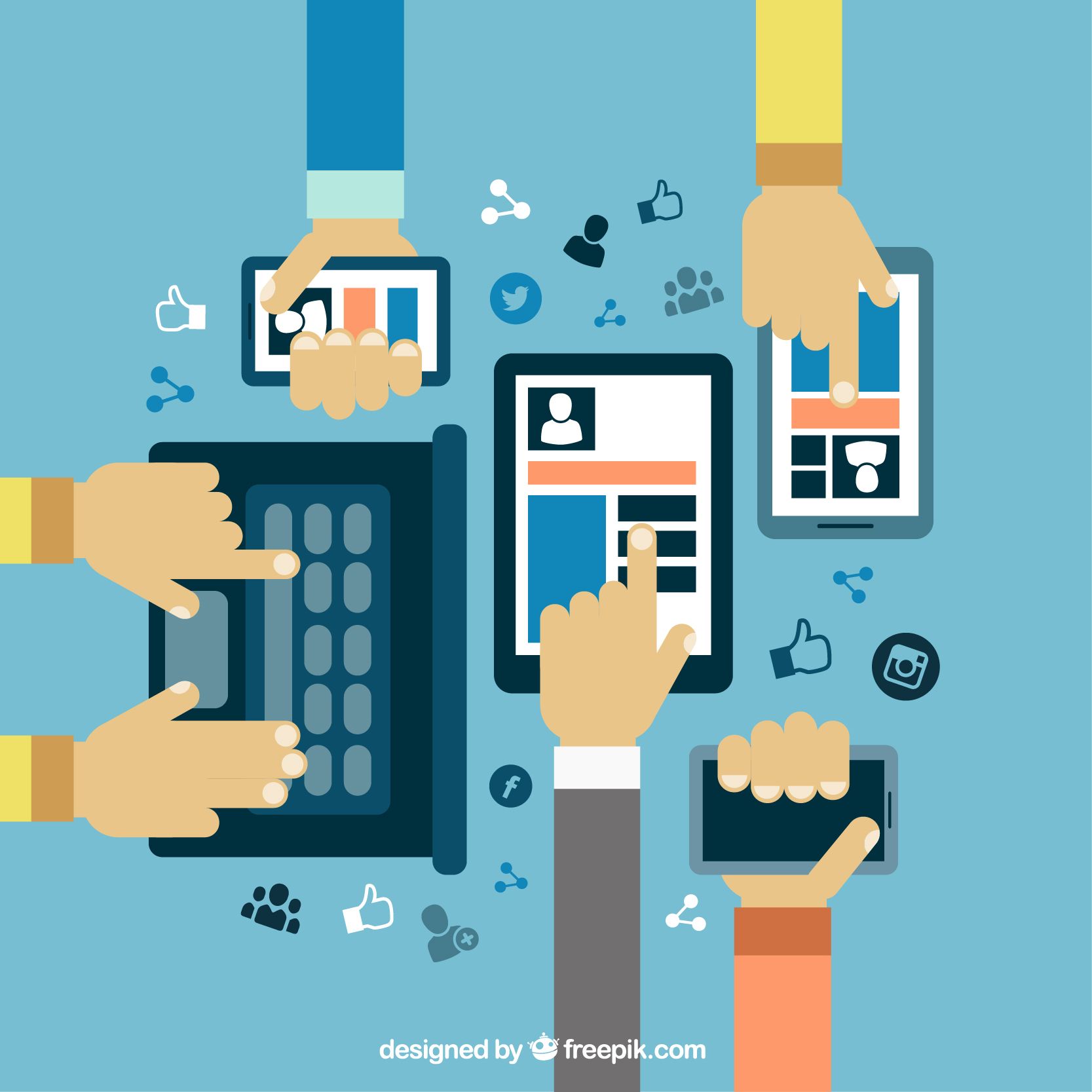 Different types of businesses using digital payments