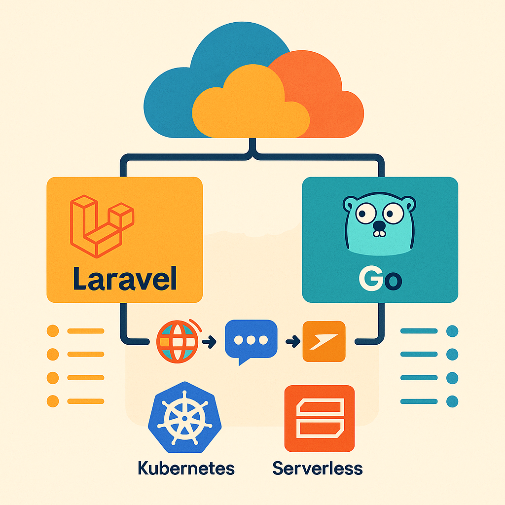 Hybrid Go and Laravel microservices architecture