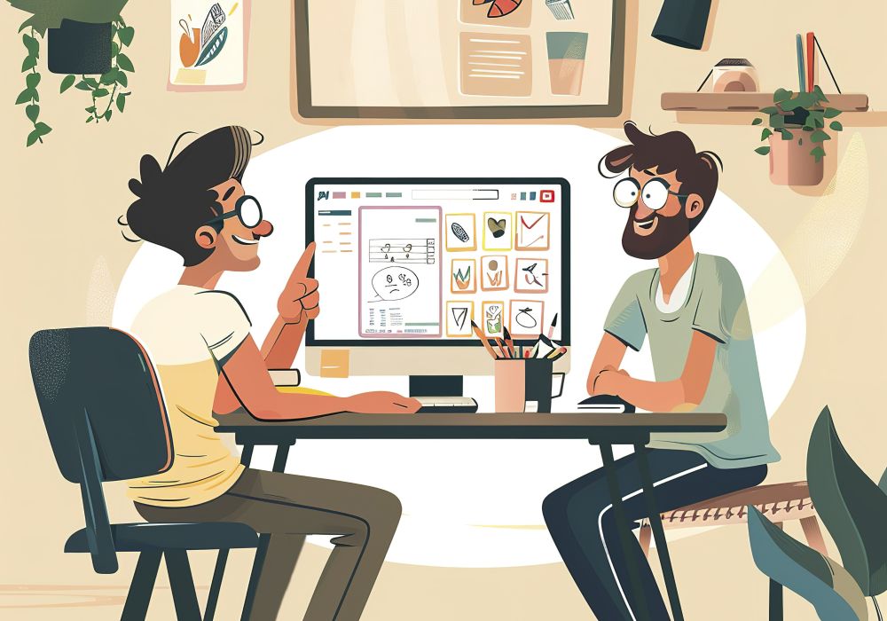 Showcasing portfolio on a tablet